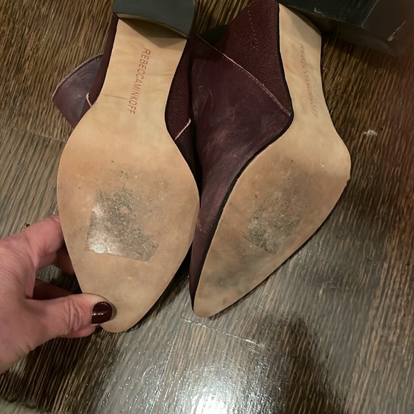 Rebecca Minkoff wine colored slides beautiful Rich leather - Picture 5 of 7